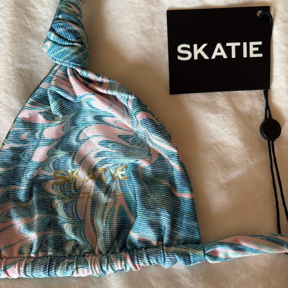Skatie Darby Top + Salty Bottom Bikini Set NWT